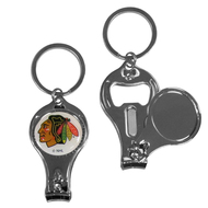 Chicago Blackhawks NHL Bottle opener/nail file/nail clipper/ key chain