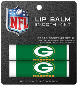 Green Bay Packers Lip Balm 2pk